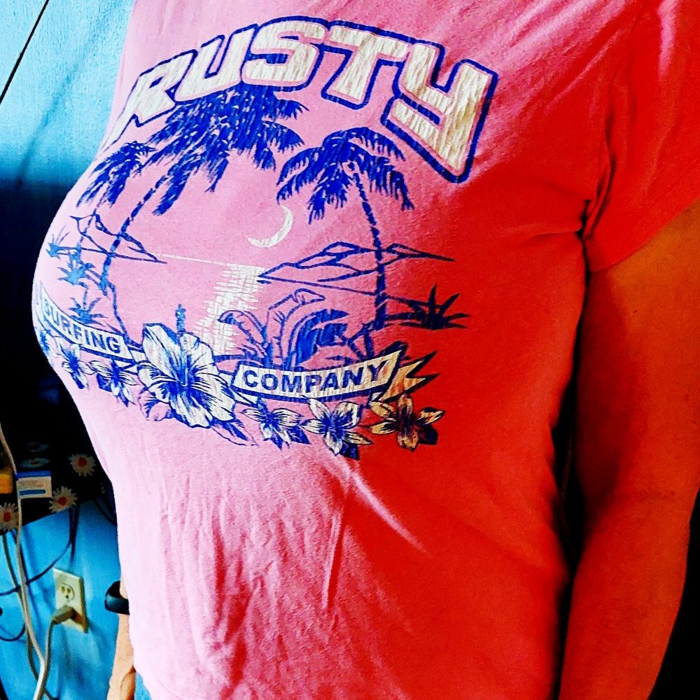 Rusty Surfing Company  Pink Women's Shirt